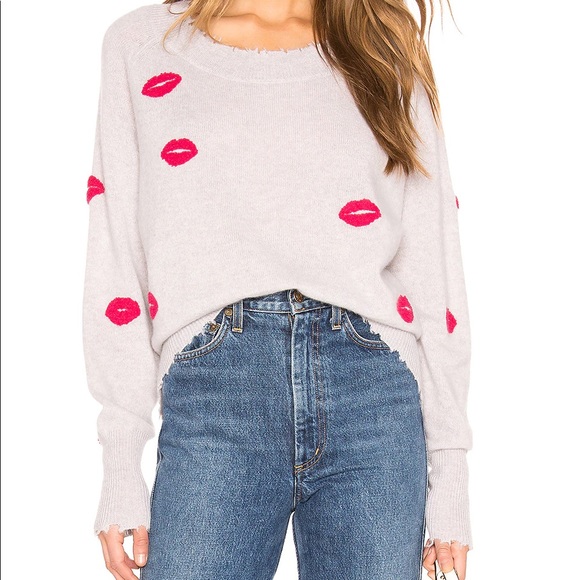 27 Miles Malibu Lips Cashmere Sweater 